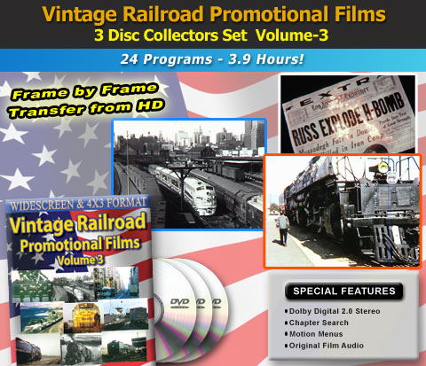 Vintage Railroad Promotional Films Volume 3 - 24 Programs - 3 Discs DVD