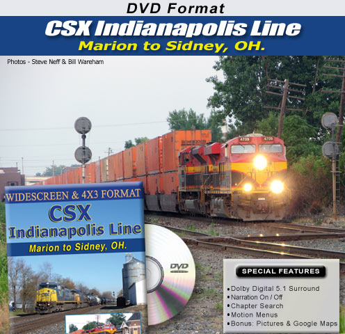 CSX Indianapolis Line Marion to Sydney, OH DVD